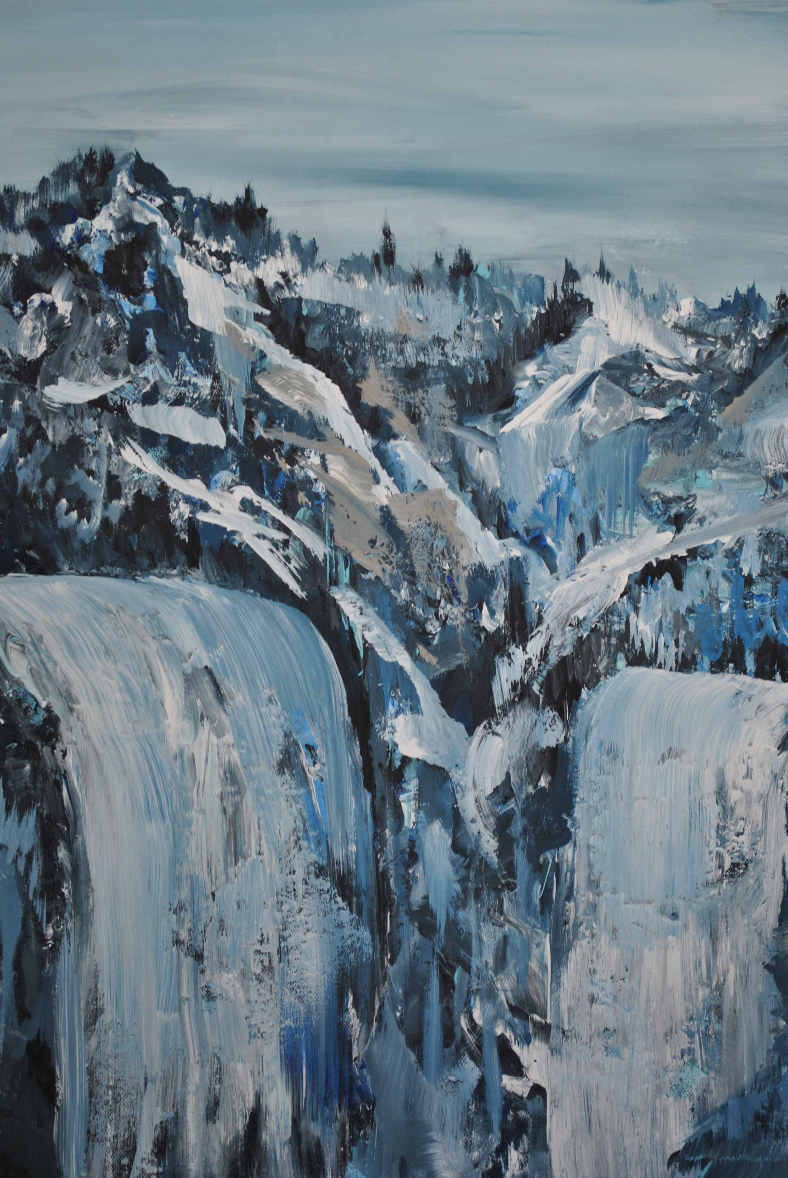 Melting Mountain Glaciers - Abstract Mountain Art