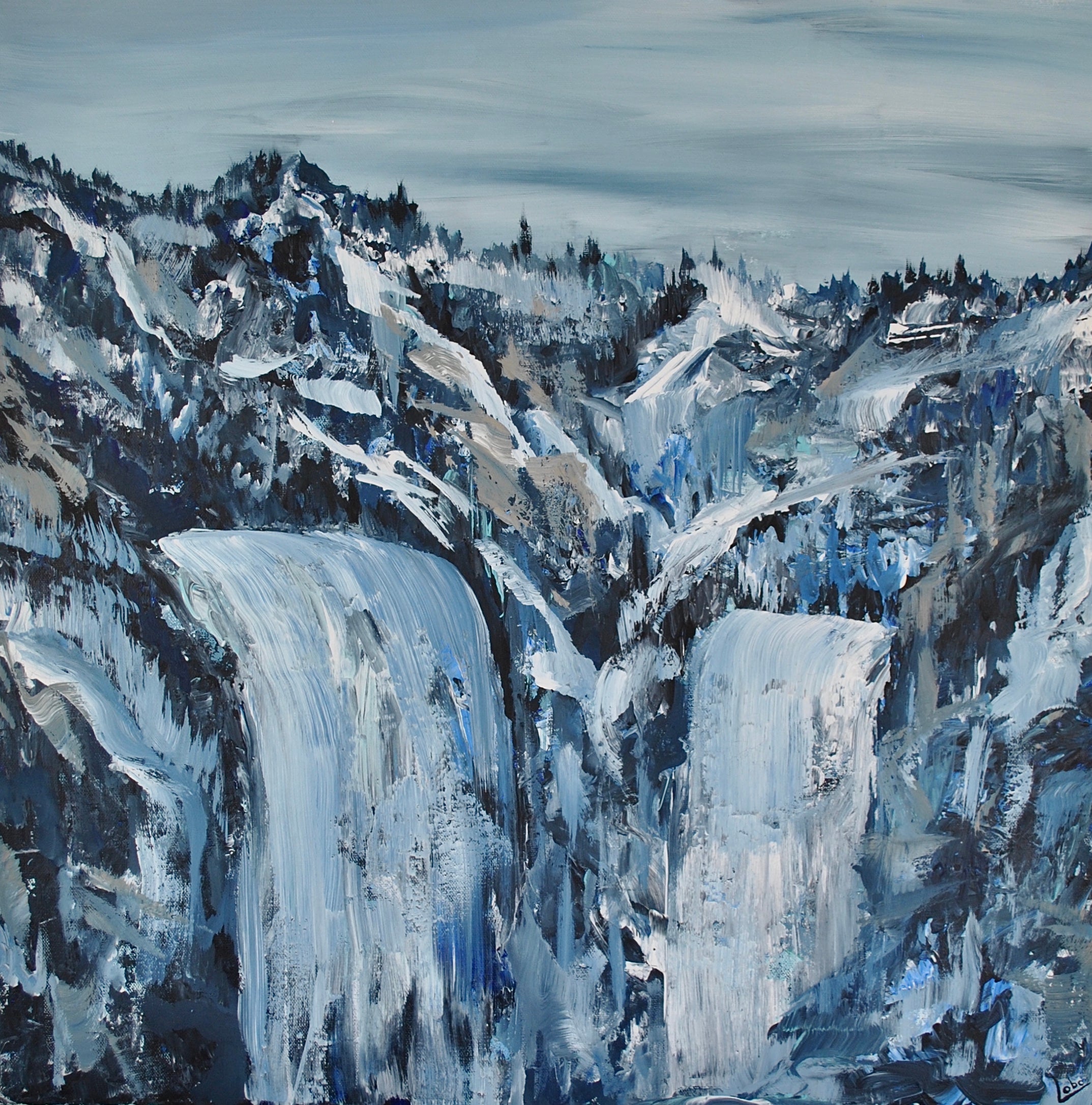 Melting Mountain Glaciers - Abstract Mountain Art