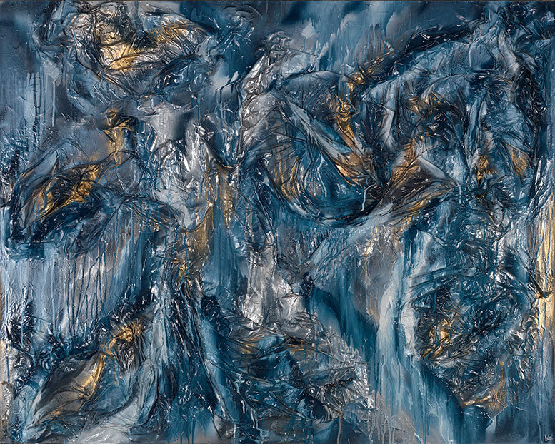 Rocky Falls - Abstract Textured Art