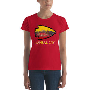 Open image in slideshow, Kansas City Skyline Women&#39;s T-Shirt
